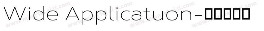Wide Applicatuon字体转换